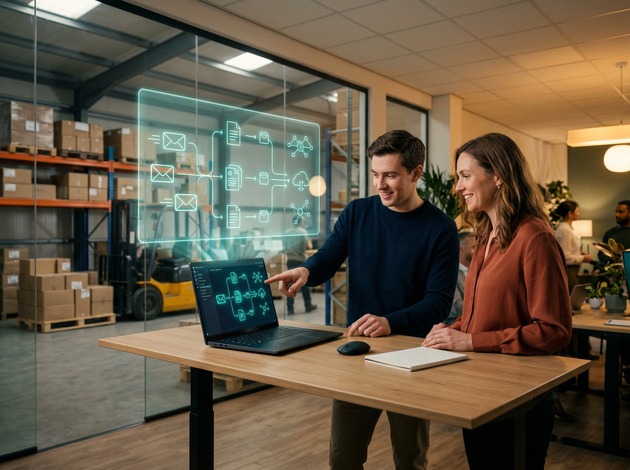 KI-optimierte Logistik-Netzwerke Visualisierung